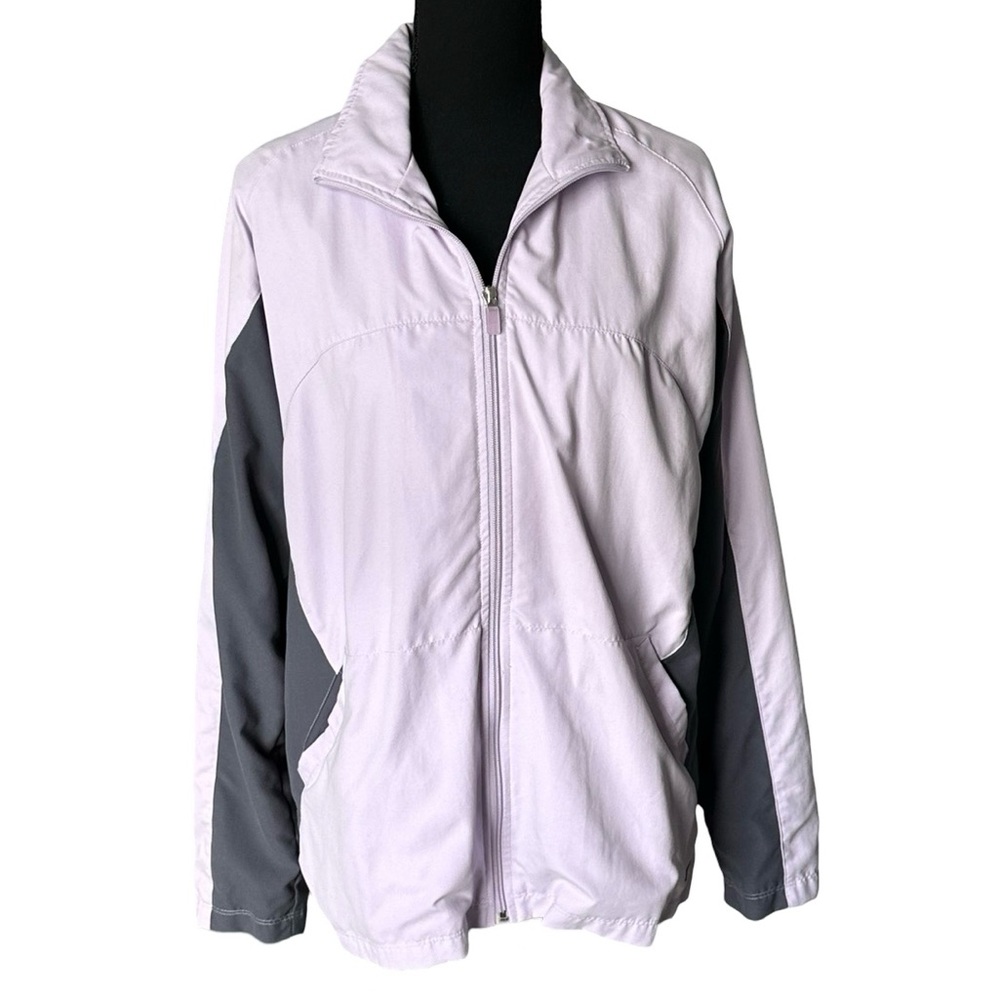 Retro Nike Lavender Pastel Purple Full Zip Windbreaker Size Large 12-14